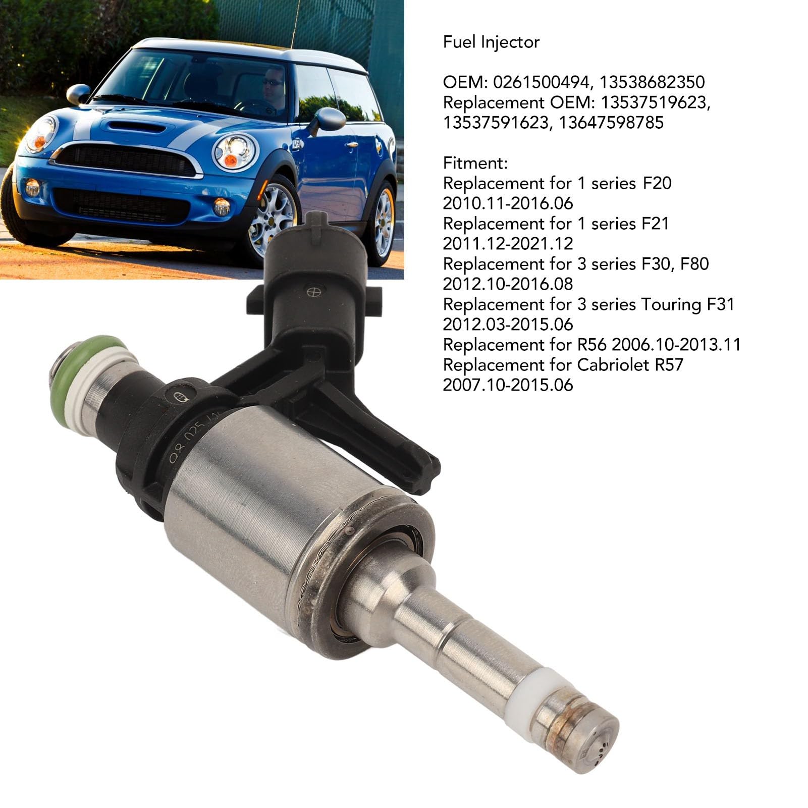 Injecteur Carburant 13537591623 Compatible BMW Série 1 F20 F21 & Série 3 F30 – Qualité OE Pour 114i 116i 118i 120i