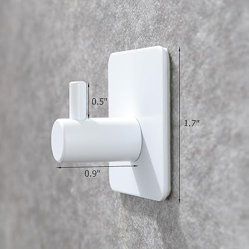 Miniatura 6 de YIGII Ganchos adhesivos  Gancho para toallas, ganchos de pared resistentes para colgar batasabrigos en baño, dormitorio, acero inoxidable SUS-304,