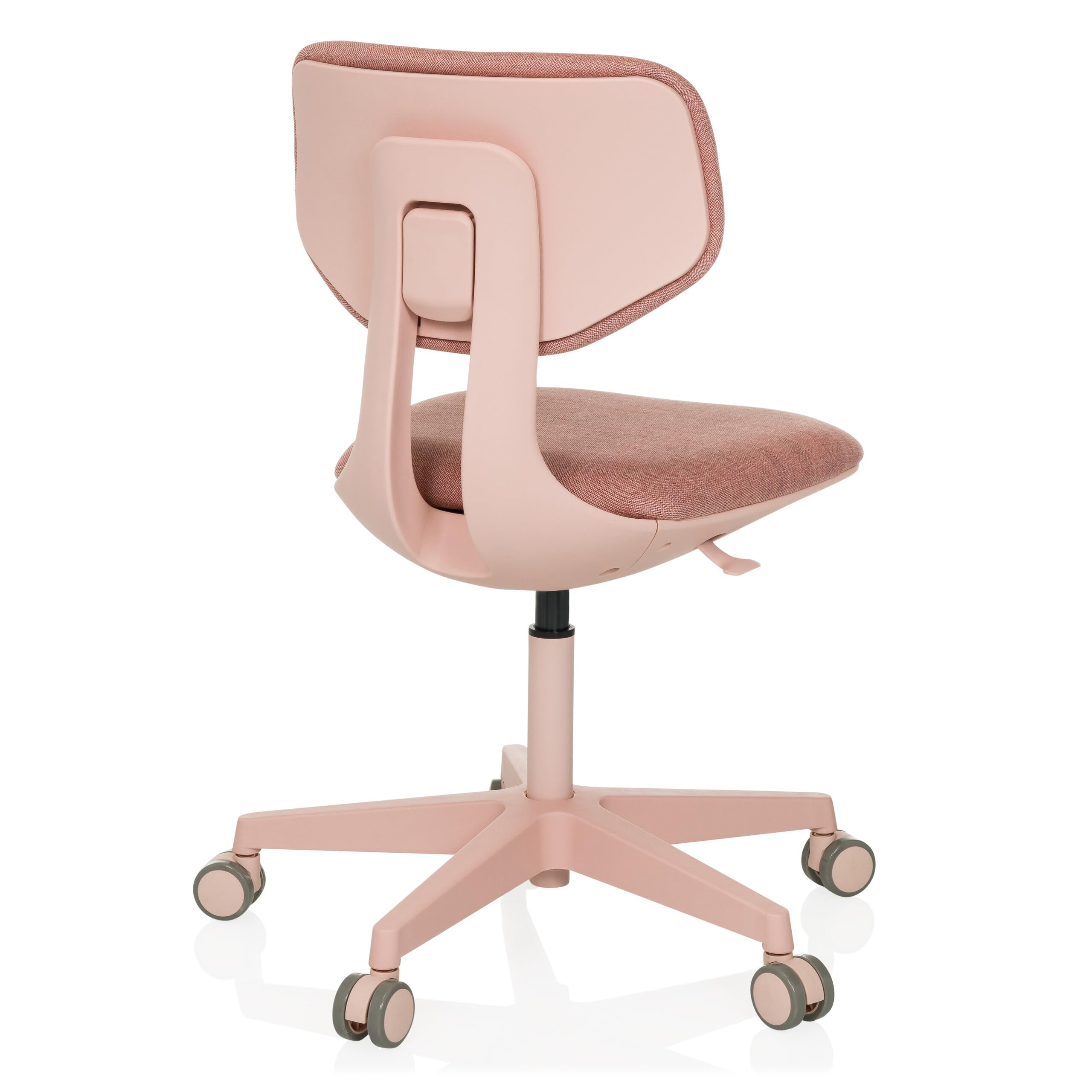 hjh OFFICE Kinderdrehstuhl mit höhenverstellbarer Rückenlehne Kid Colore Mitwachsender Schreibtischstuhl für Kinder von 6-12 Jahre, Rosa