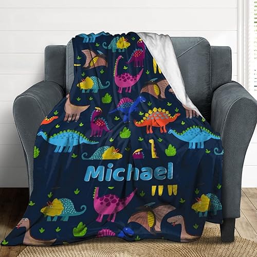 Miniatura 38 de Artsadd Personalized Baby Blanket for Boys Girls with Name, Custom Baby Name Blanket with Unicorn Pattern Customized Name Receiving Swaddle Throw