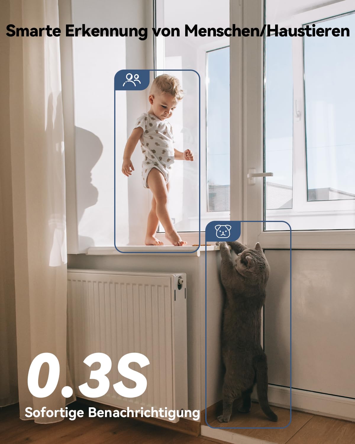 Imou 2K Überwachungskamera Innen mit Personen-/Haustiererkennung, 2 Pack