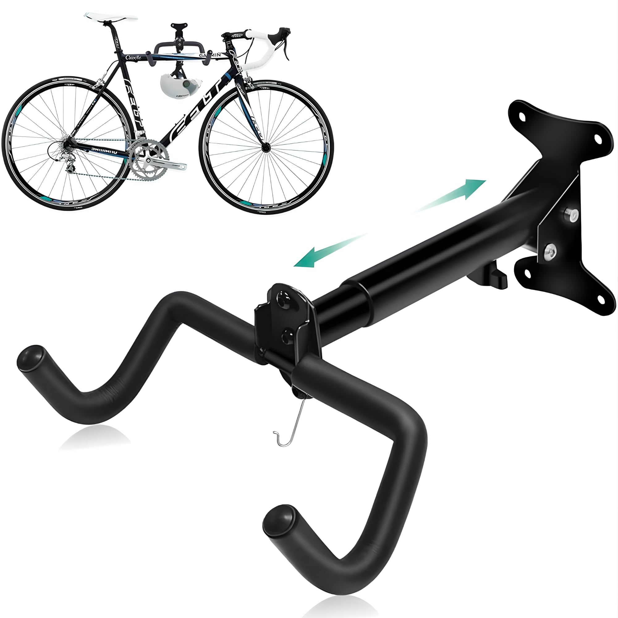 Heavy Duty Cycle Wall Mount Stand, Foldable Space Saving Cycle Hanger Wall Mount, Universal Adjustable Bicycle Stand for Home, Holder Carrier Accessories for Kids & Adults, Holds up to 45 kgs-image-20