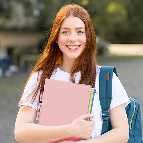 Miniatura 4 de Juego de separadores de plástico de 3 anillas, separadores de plástico resistentes de 8 pestañas, separadores de carpetas con pestañas, separadores