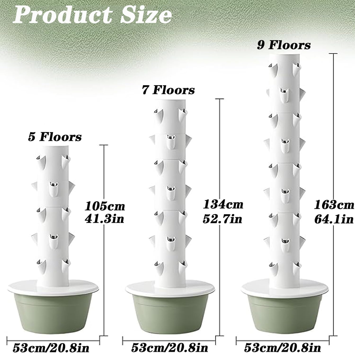 Indoor Hydroponics Growing System Tower - Vertical Garden Planter Kit with Pump, Movable Water Tank & 5 Layers for Smart Indoor Gardening, Home Hydroponic System