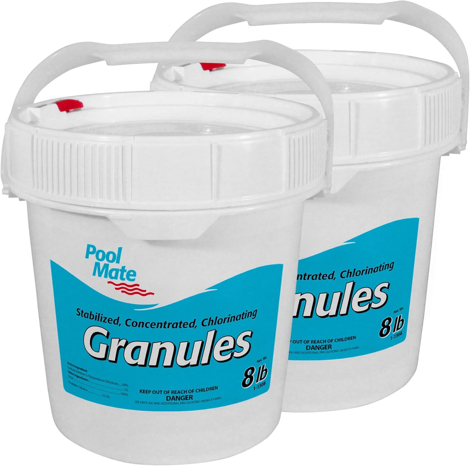 Pool Mate 4-Pounds Premium Pool Chlorine Granules, Concentrated Chlorinating Granules, Made in USA