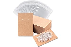 Earring display cards and Earring making supplies set with 100 earring cards,...