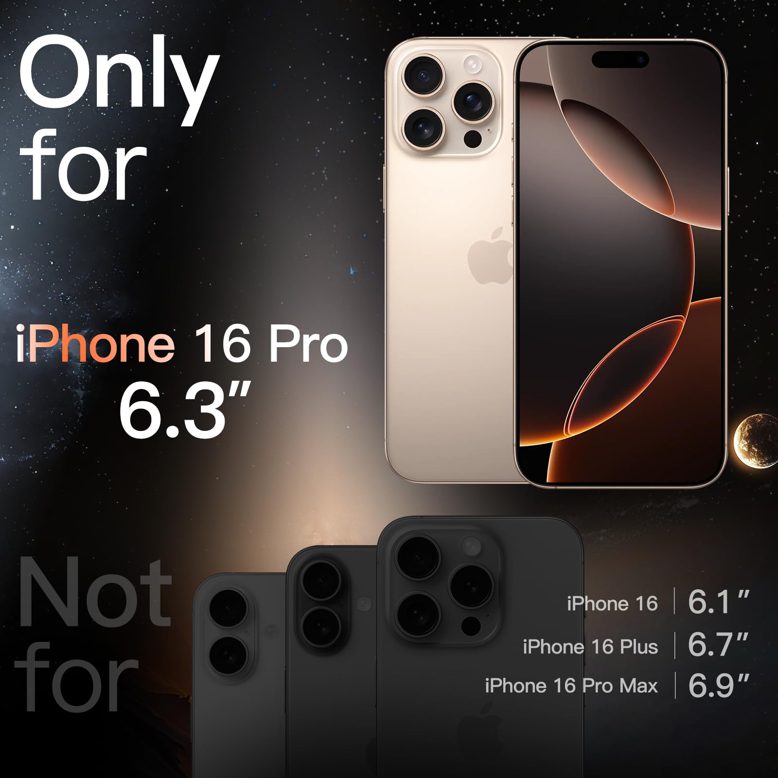 JETech Matt Hülle Für IPhone 16 Pro (6,3 Zoll) – MagSafe Kompatibel, Nicht Vergilbend, Stoßfest & Transluzent