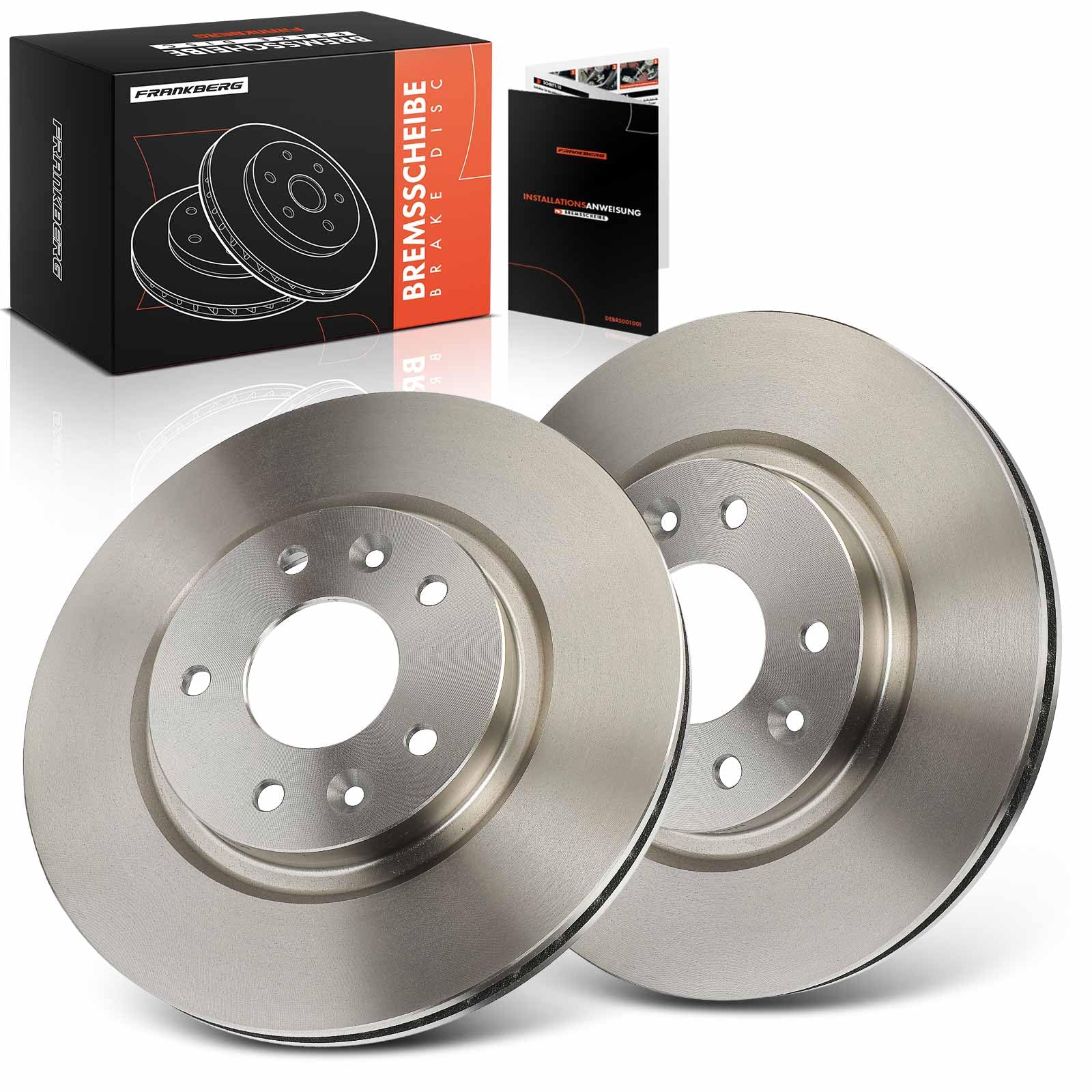 Frankberg Set di dischi freno incl. 2x Dischi Freno Anteriore Ventilato Diametro296mm Compatibile con Qashqai II SUV J11 J11 KadSìr HA HL Replace# 402064EA0A, 402064BA0A