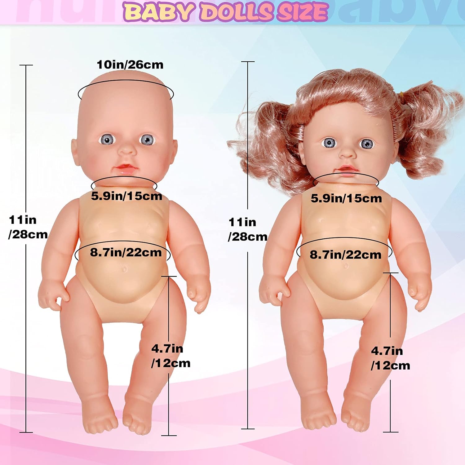 ARTST Doll-Clothes-Accessories 7 Set Baby-Doll-Clothes Suitable for 8-10-Inch-Dolls Included Tablewar and Hangers