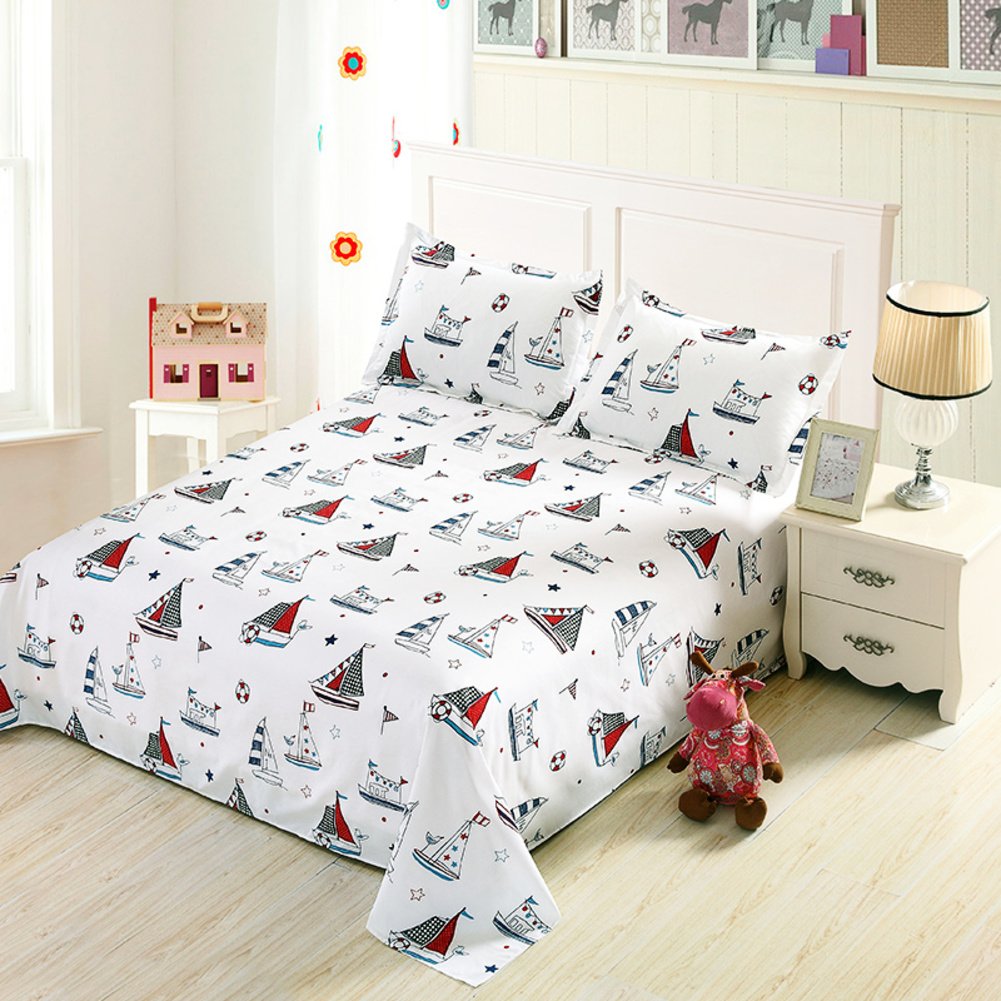 Feuille de lit dortoir 160x230cm drap plat résistant pour matelas une place