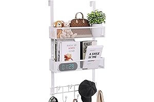 Consumest Over The Door Organizer, Punched Metal Over the Door Organizer White