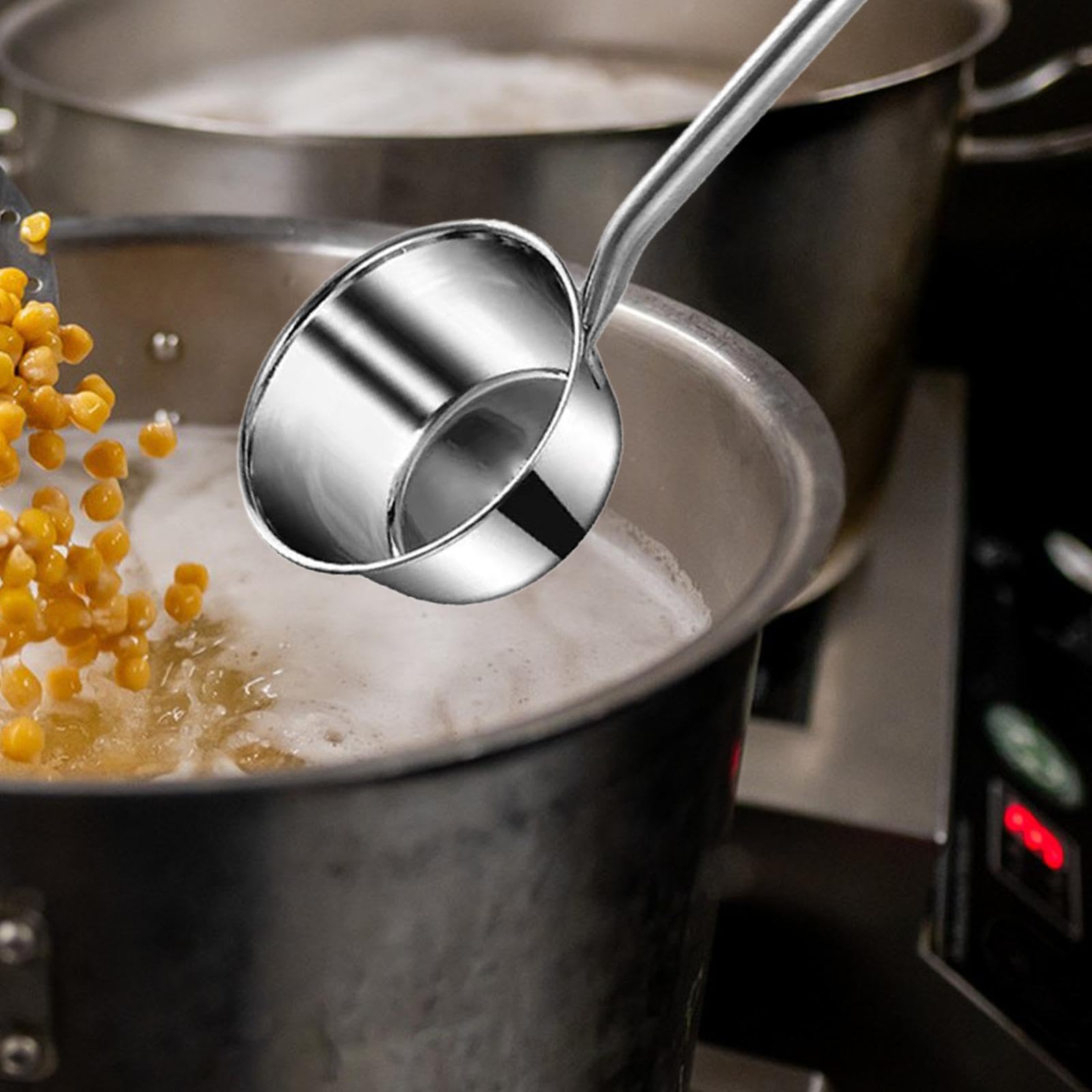Louche En Acier Inoxydable à Long Manche pour Arroser Les Fleurs Puiser de L'Eau Servir La Soupe et Laver Les Cheveux Conception Ergonomique Adaptée C, Xl
