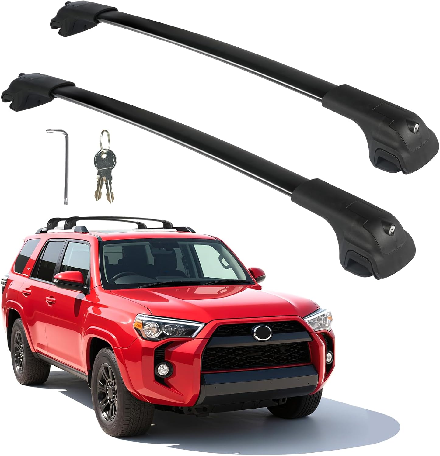 Roof Rack Cross Bars Compatible with Toyota 4RUNNER 2010-2024 Aluminum 220 LBS Crossbars Rails Cargo Rooftop Bike Snowboard Skiboard Luggage Rack Cargo Carrier