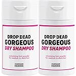 Handmade Heroes Non Aerosol Dry Shampoo Volume Powder 1.8oz, 100% Natural & Vegan For Dark Hair & Brunette Hair (2 pc set)