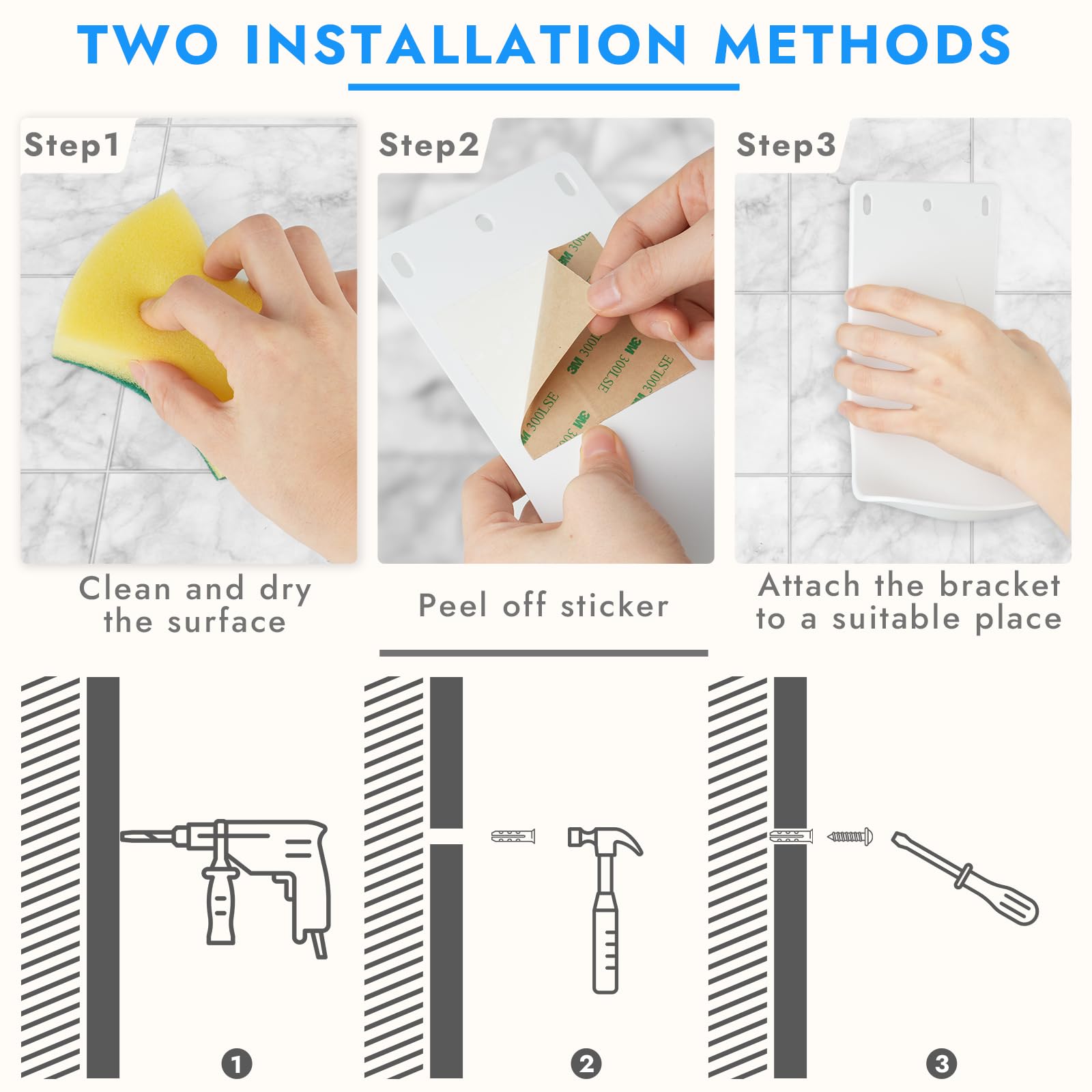 Bandeja dispensadora de goteo para montaje en pared, soporte dispensador de jabón, colector de goteo de detergente para ropa para evitar goteos y rociados (blanco) 7