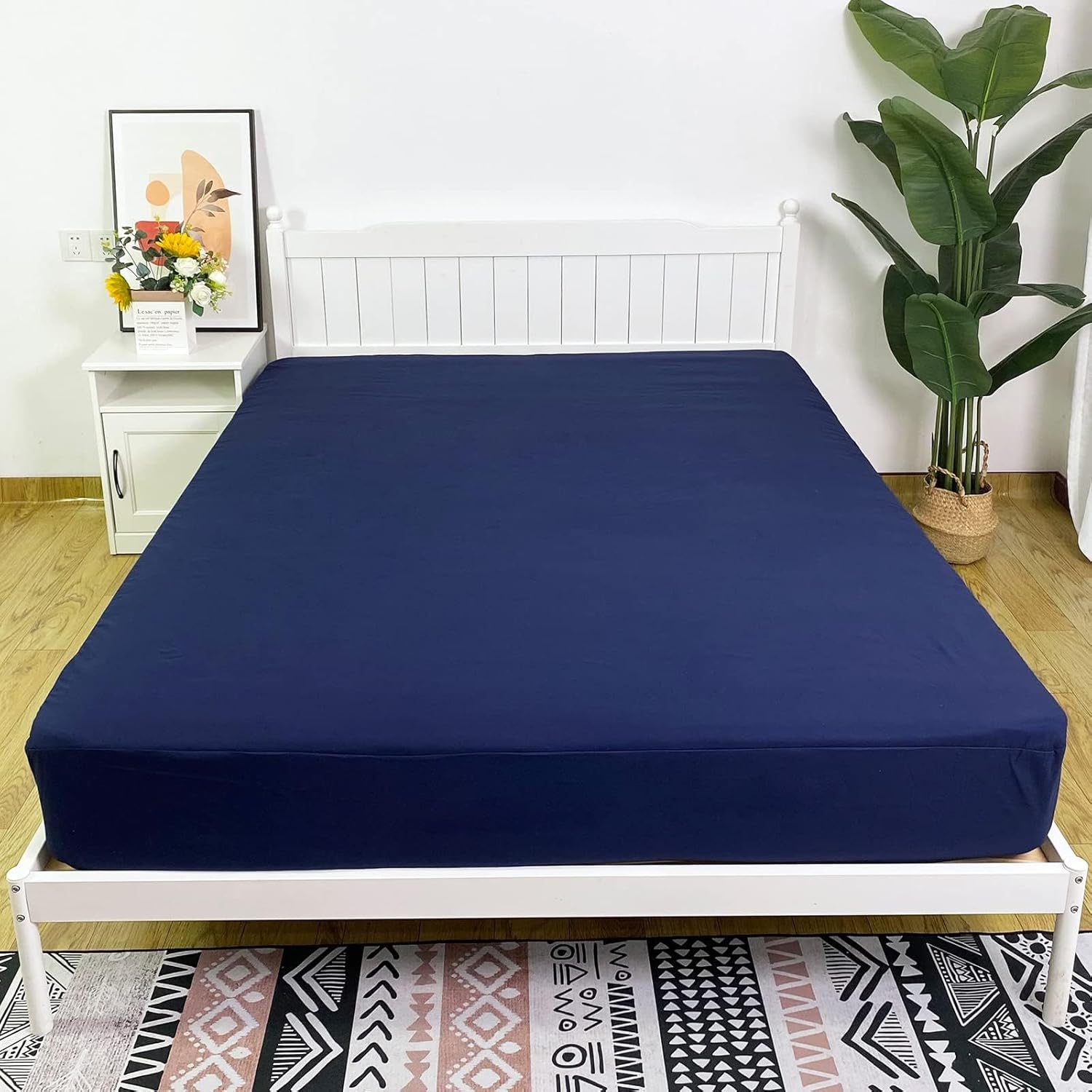 Full Fitted Sheet Snug Fit Stay in Place,1 Bottom Sheet