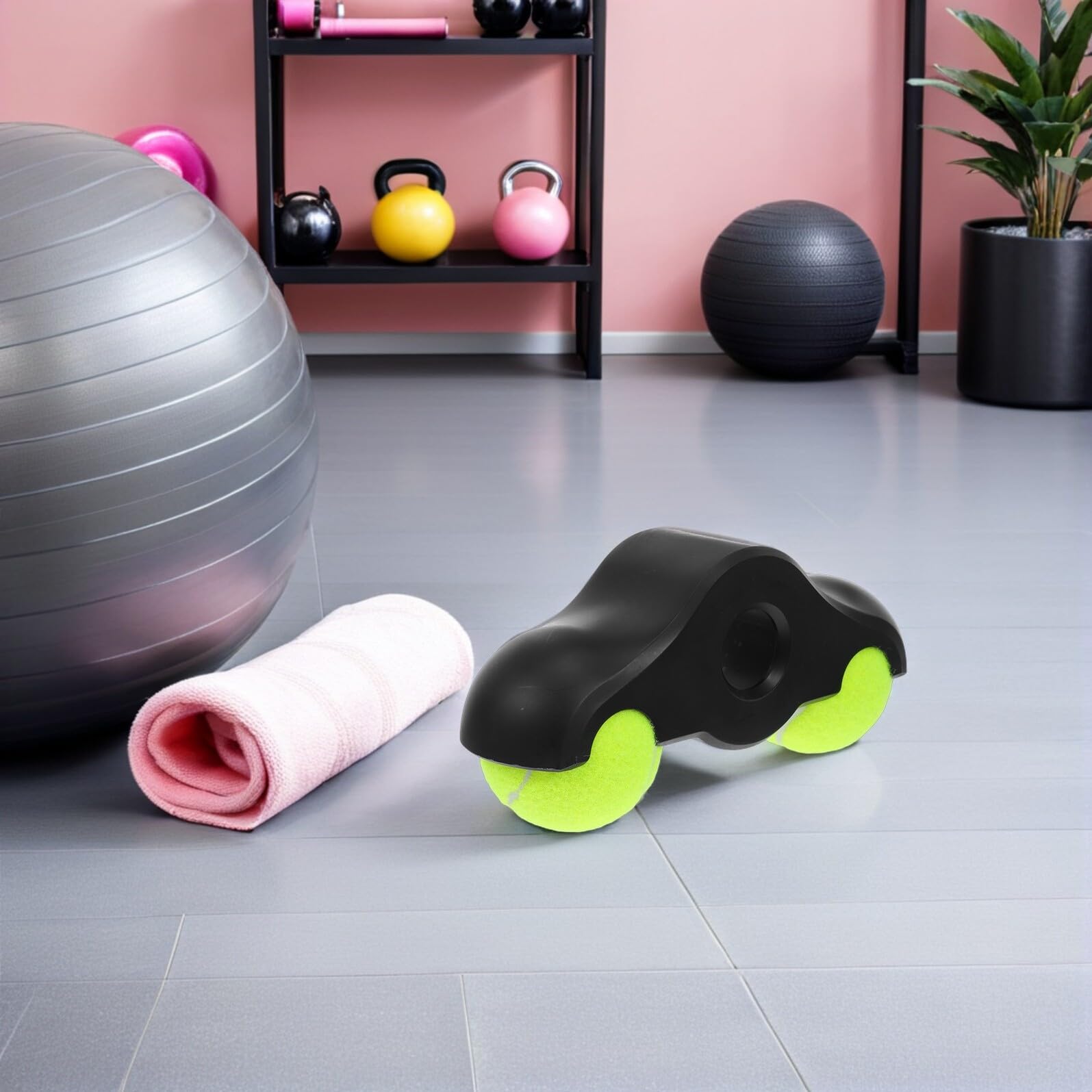 ORFOFE 4 Sztuki Adaptery Do Pedałów Rowerowych Snap Rocker Feet z Piłkami Tenisowymi Antypoślizgowe Akcesoria Stabilizujące Do Trenażerów Rowerowych Stacjonarnych Sprzęt Ćwiczeń Cycling