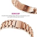 Compatible for Garmin Vivoactive 4S 40mm Bands, ViCRiOR Solid Stainless Steel Watchband+ Mesh Strap Bracelet Replacement Band Strap for Garmin Vivomove 3S , Rose Gold gallery image