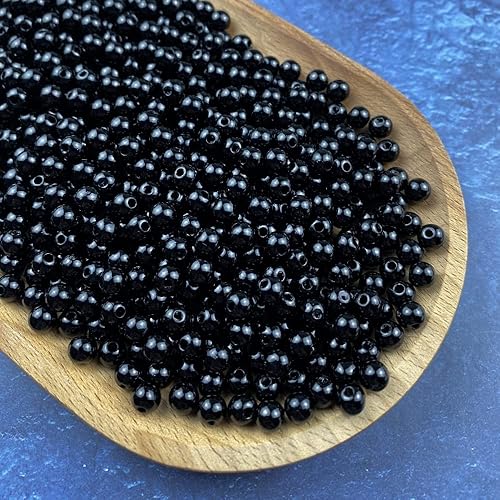 Miniatura 4 de 1000 cuentas de perlas para manualidades, perlas sueltas de 0.236 pulgadas (0.236 in), cuentas espaciadoras redondas para aretes, pulseras,