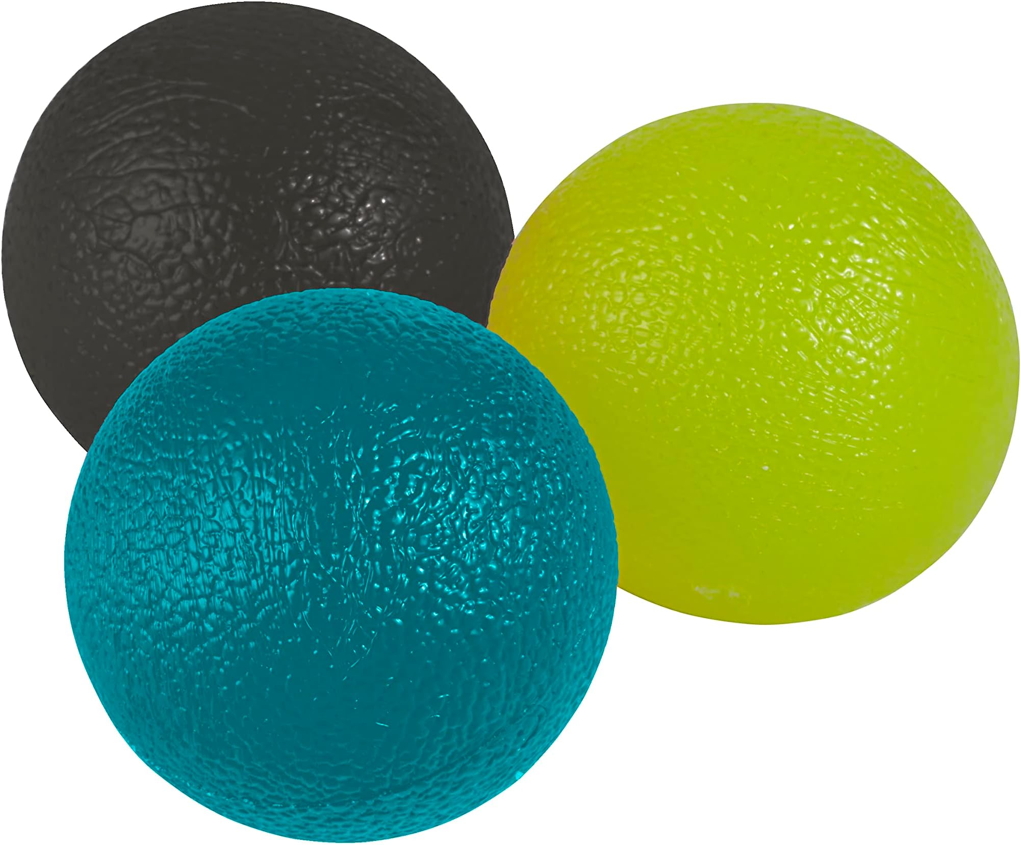 Gaiam Restore Hand Therapy Exercise Ball Kit - 3-Level Hand Grip Strengthener Massage Balls (Soft, Medium, Firm) for Physical Therapy & Hand Pain Relief, Ease Muscle Tension with Hand Balls - Set of 3