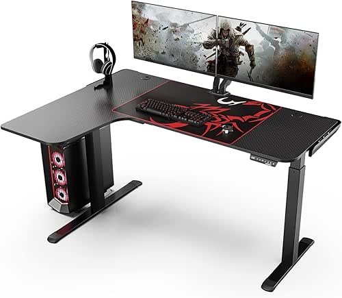 EUREKA ERGONOMIC Bureau Électrique Réglable en Hauteur, 152x110 cm Bureau