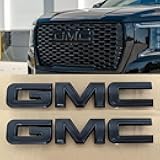 Kit OEM 2019-2025 Front & Tailgate Emblem Replacement for 2019+ Sierra 1500 AT4 Denali 2500HD 3500HD Badges,Hdaizan 2023-25 Canyon 86539816 (Combination of Matte & gloss Black)