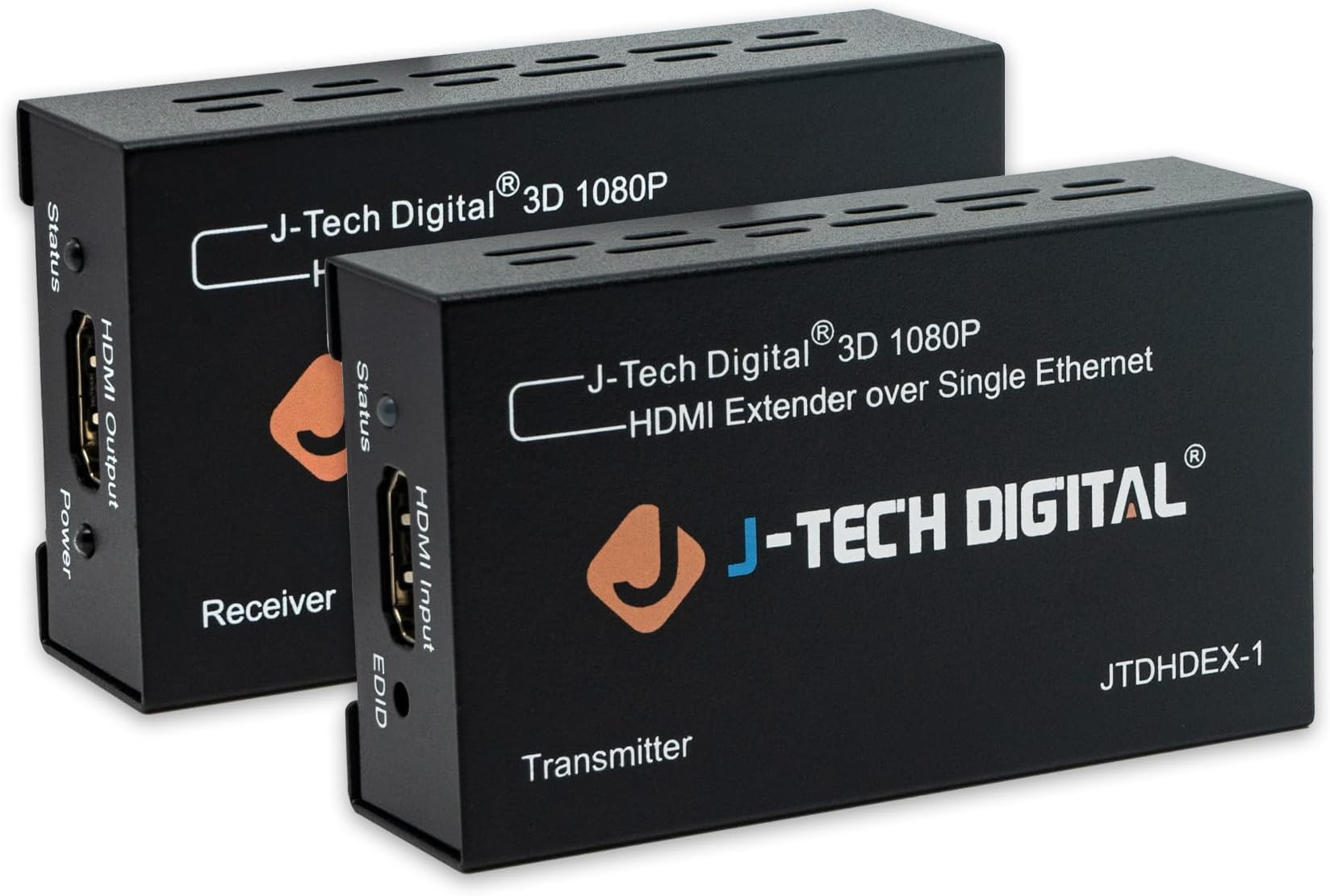 HDMI Extender over cat5e/6 1080P@200ft HDMI Balun Over Single Ethernet Supports EDID Copy Compatible with Dolby Digital DTS