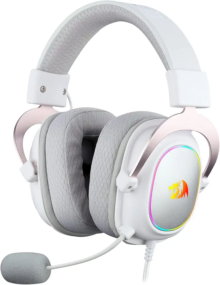 Redragon HEADSET GAMER ZEUS X BRANCO COM ROSE RGB