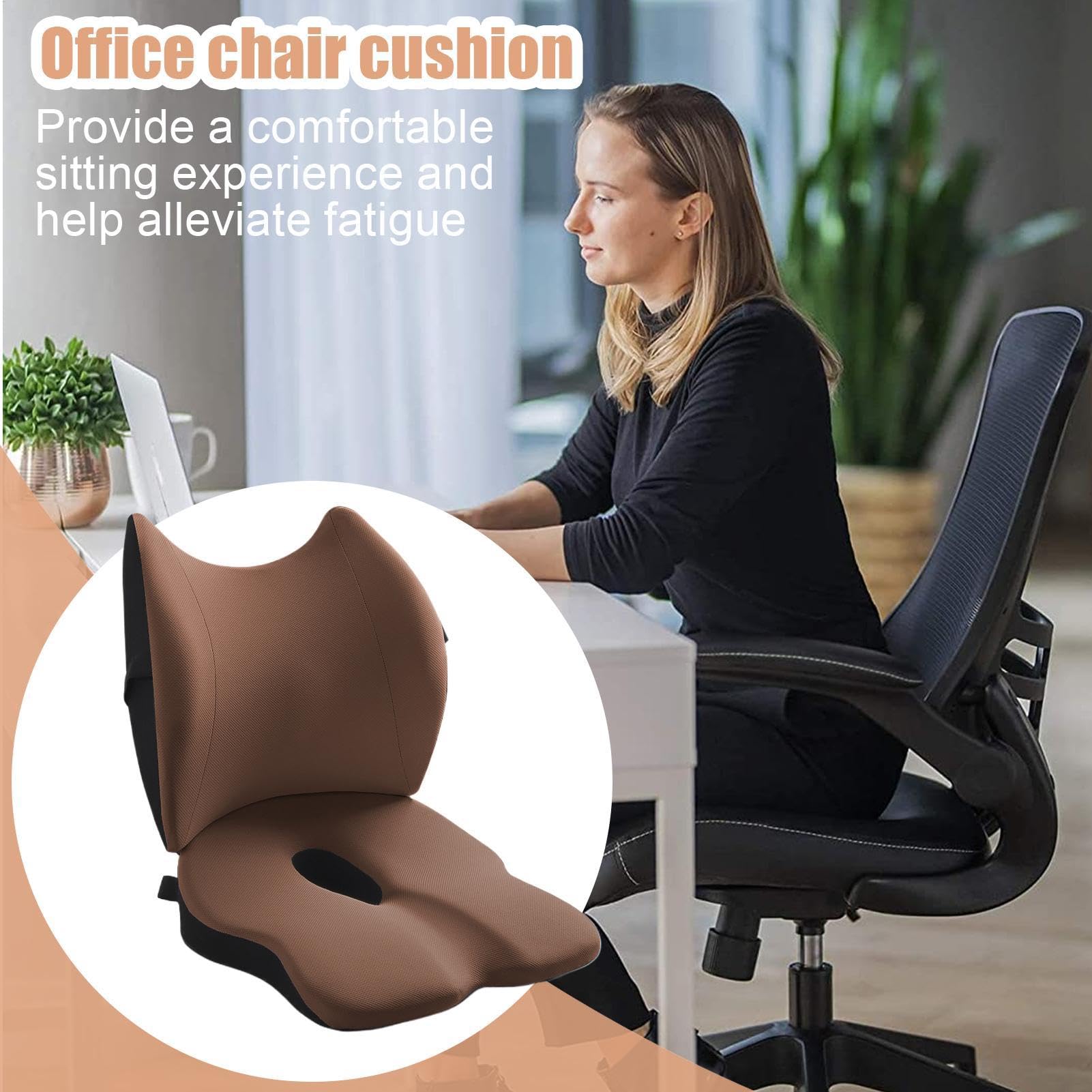 Cojín de Asiento y Soporte Lumbar Almohada Ergonómica Soporte Lumbar