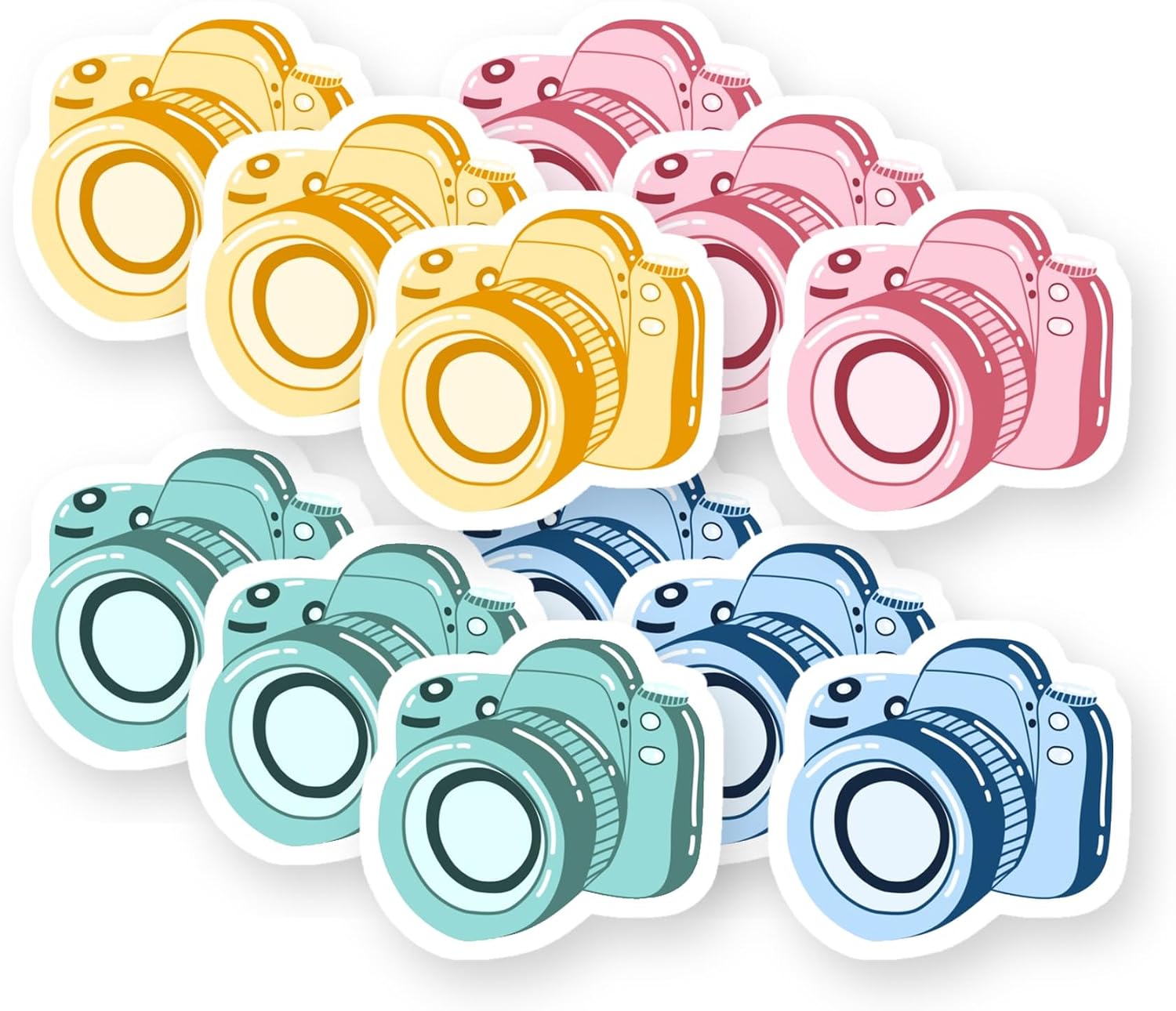 Cameras Vinyl Stickers 3 Pack 3 Inch