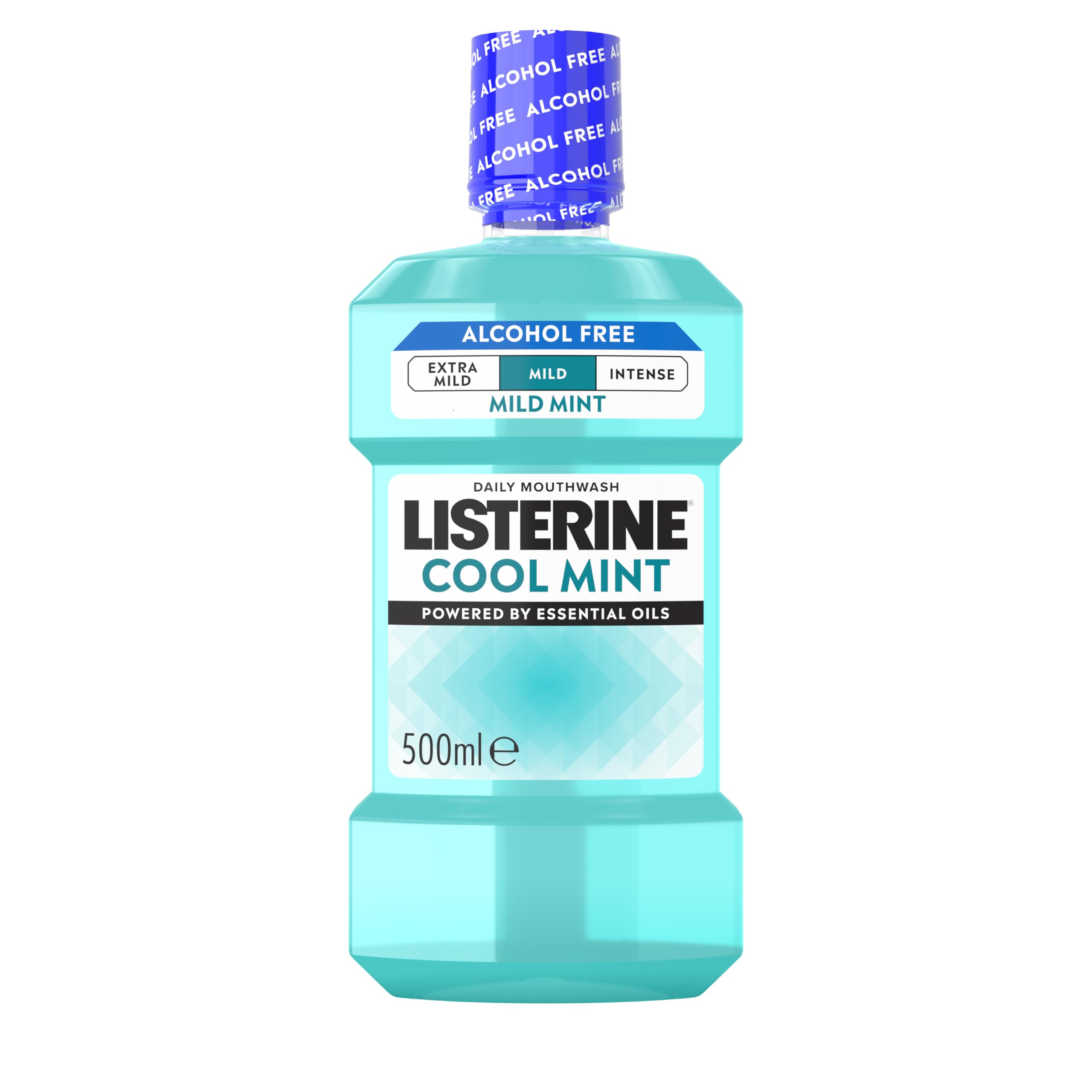 Listerine Daily Mouthwash Milder Taste, Cool Mint, 500m