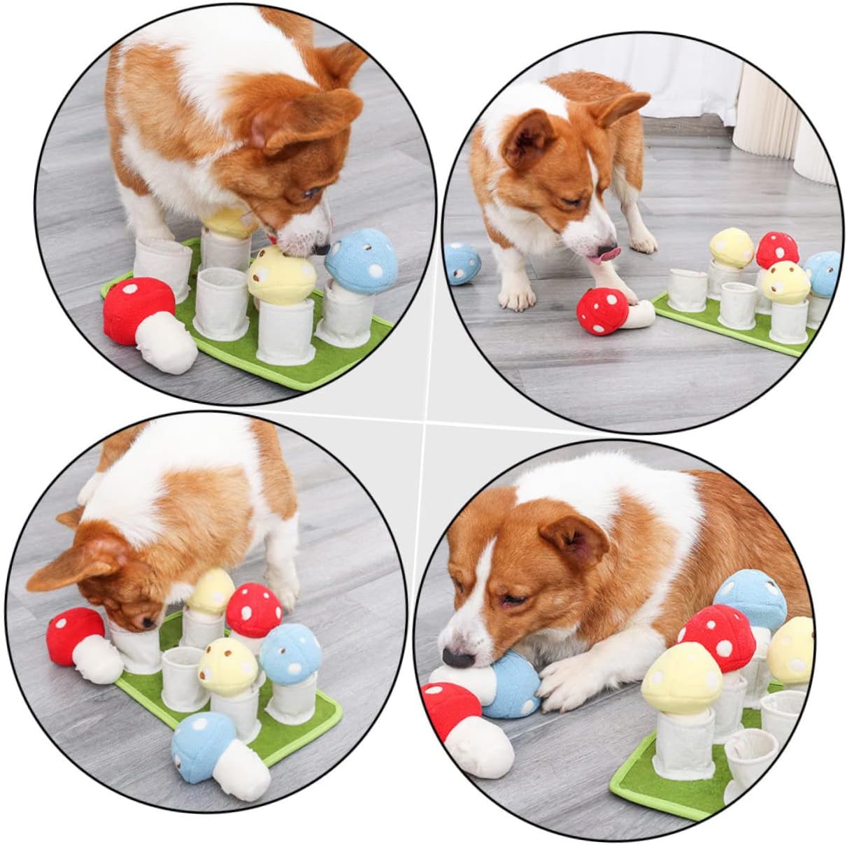 1Pc Slow Feeder Dog Interactive Pet Chew with Lovely Mushroom Design for Mental Stimulation and Training for Puppies and Dogs to Eat Slowly and Enjoy Foraging