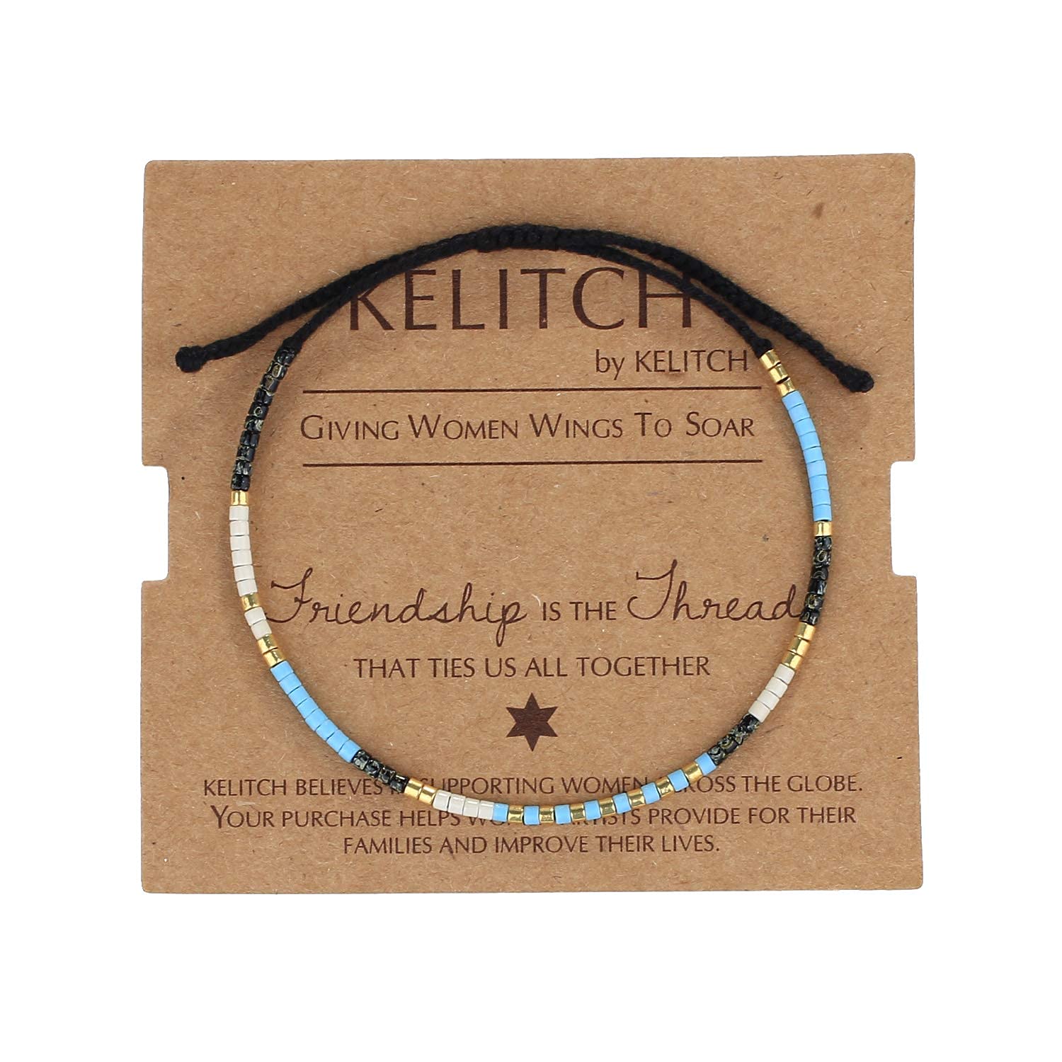 KELITCH Pulseras Amistad con Cuentas Concha Cristal Color Bohemio Pulsera Hecha A Mano Brazaletes Joyería para Mujer — view 33