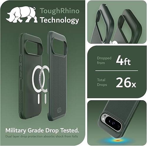 Vista 61 de TUDIA MergeGrip - Funda para Google Pixel 7a 2023, [probada en caídas de grado militar] borde elevado para protección de pantalla y cámara, doble