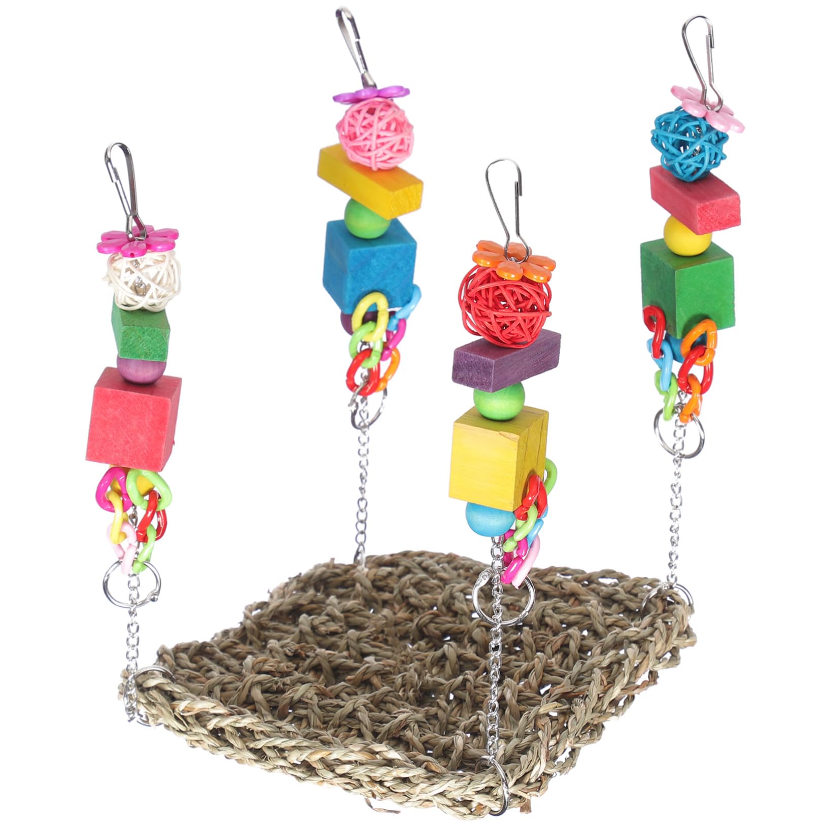 HANABASS Parakeets Swing Handmade Chew for Birds Comfortable Nest Bed Plaything for Parrots Engaging Swing to Boredom for Parakeet Budgie Activities