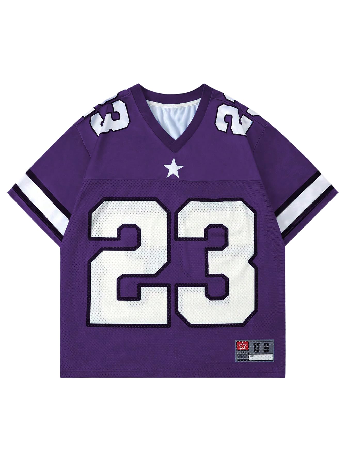 BEAUDRMMen's Number Graphic Jersey Shirts Short Sleeve Striped Casual T Shirt Top Athletic Sports Jersey T Shirts Streetwear