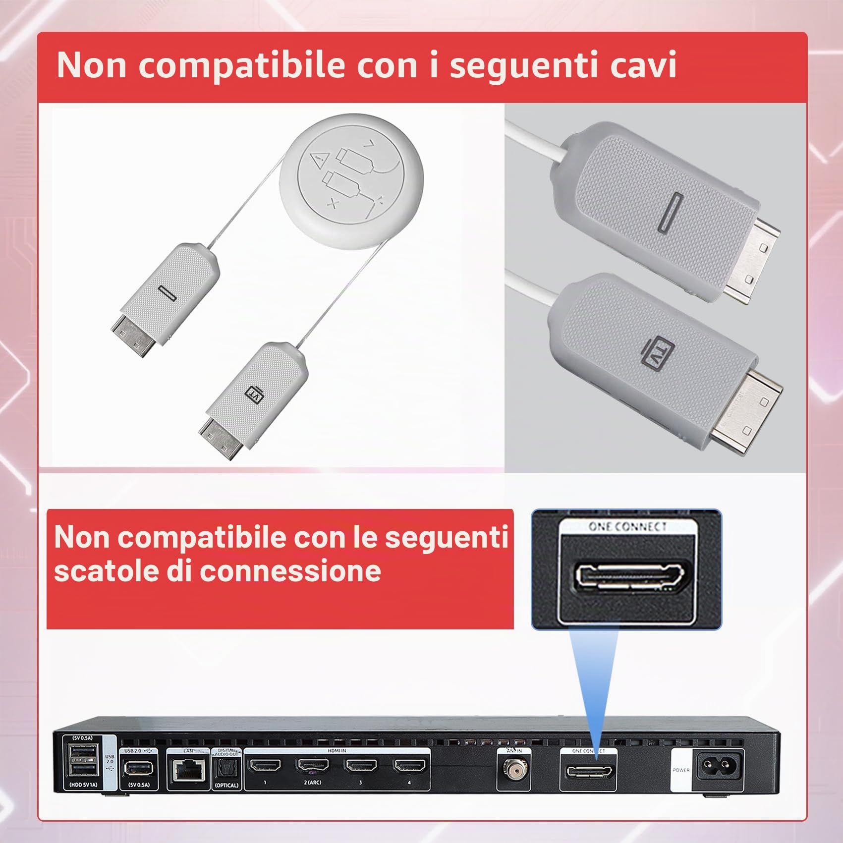 BN39-02470A 5M /16Ft One Connect, solo compatibile con Samsung Frame TV, cavo One Connect per LS03FA LS03DA LS03BA LS03AA LS03RA LS03TA Q85R Q90R Q95T