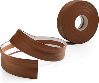 Quest Weichsockelleiste Selbstklebend 32 mm x 23 mm - PVC Sockelleiste, Abschlussleiste - Knickleiste für Innenbereich, Wand, Boden - Flexibel, Dicht, Dekorativ (Nussbaum, 5m)