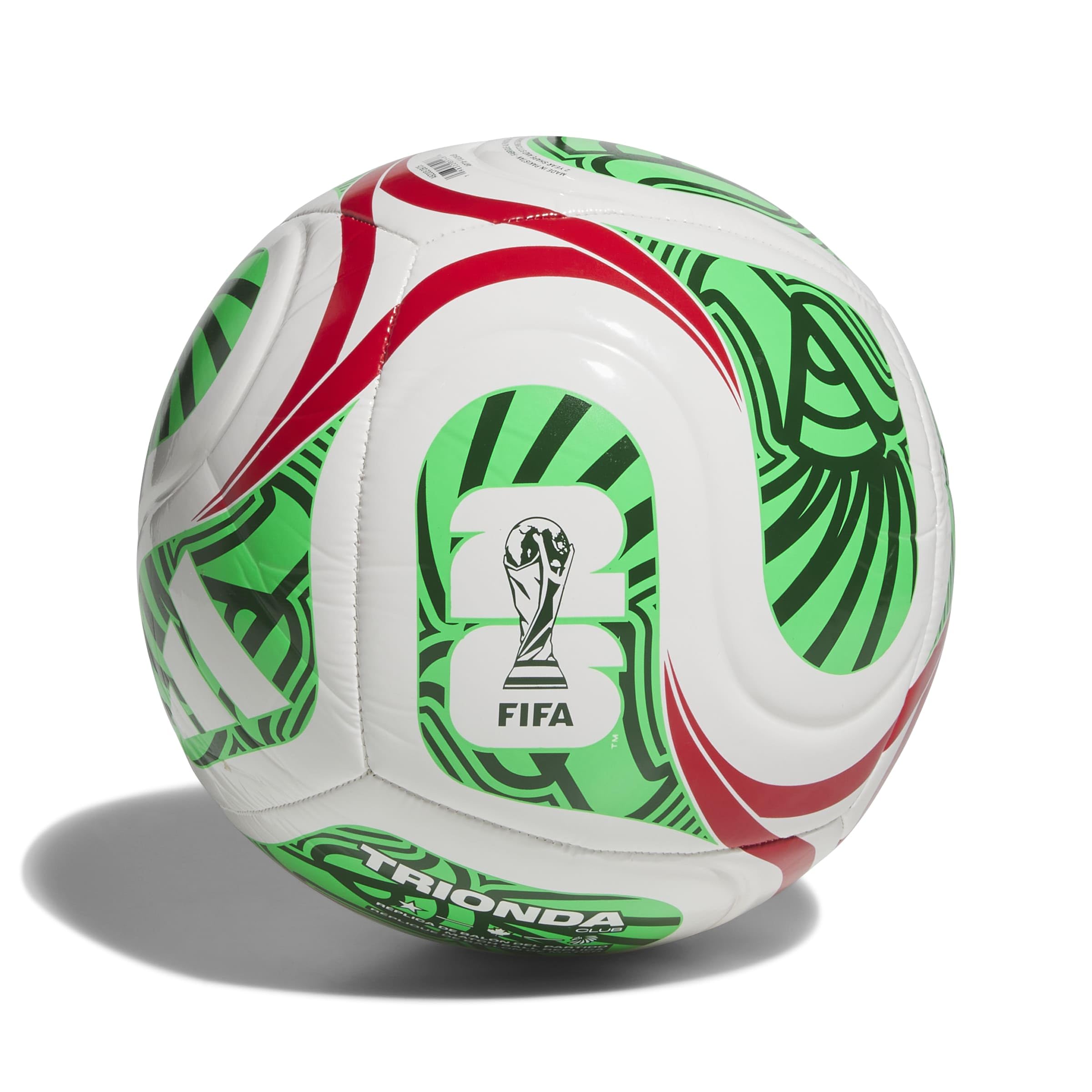 adidas Unisex-Adult World Cup Club Mexico, White/Vivid Red/Amazon Green/Flash Lime, 5