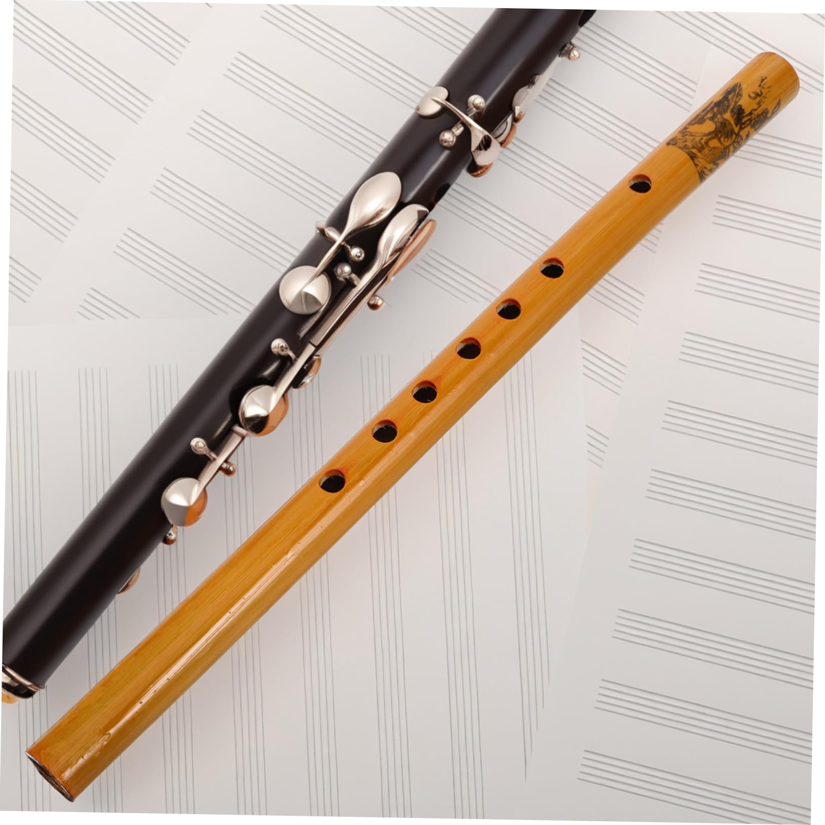 Flûte en Bambou Portable 33 Cm 7 Trous pour Débutants et Étudiants, Facile à Apprendre, pour Performances et Cours de Musique
