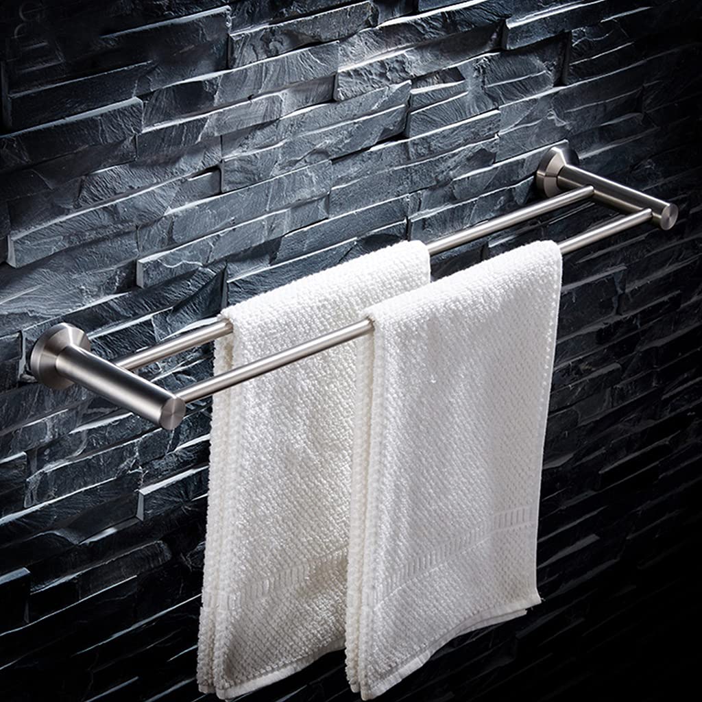 Porte-serviette double bleu 50,5 cm pour salle de bain et cuisine