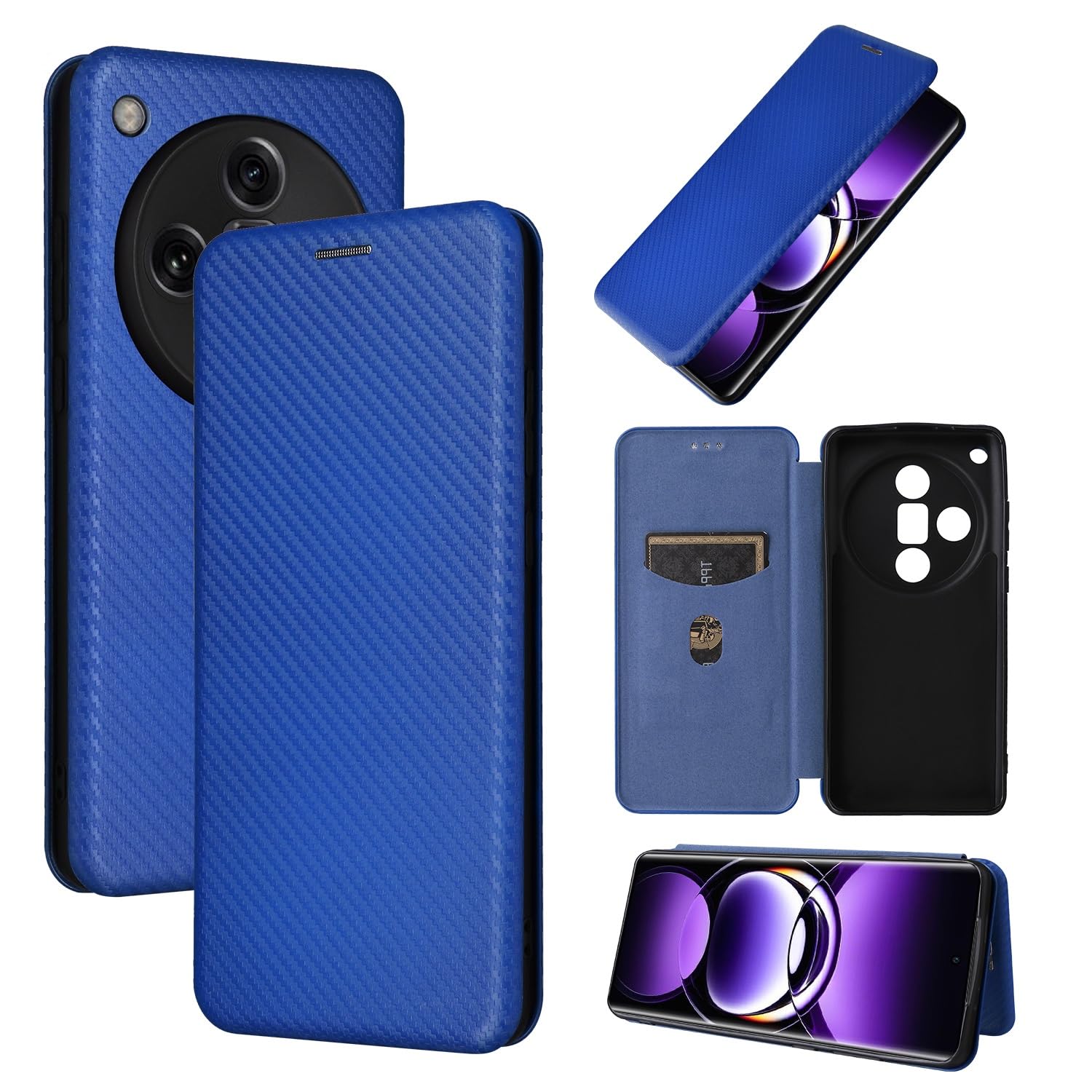 Coque Oppo Find X7 Pro housse protection intégrale rigide bleue - 8