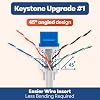 Everest B0BL3GS7ZY 45 ° abgewinkelte RJ45-Kat6A-Keystone-Buchsen 20 Stück schlankes Profil RJ45-Buchse Cat-6A-Keystone-Buchse kompatibel mit 45 ° abgewinkeltem Geschwindigkeitsabschluss-Werkzeug