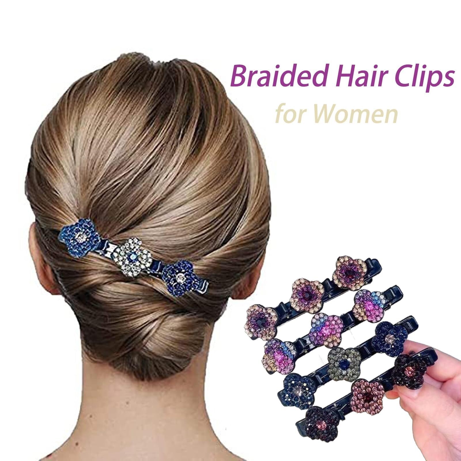 NWT Sparkling Crystal Butterfly Hair Clips VINTAGE SILVER DIAMOND STUDDED BUTTERFLY HAIR CLIP  main image 2