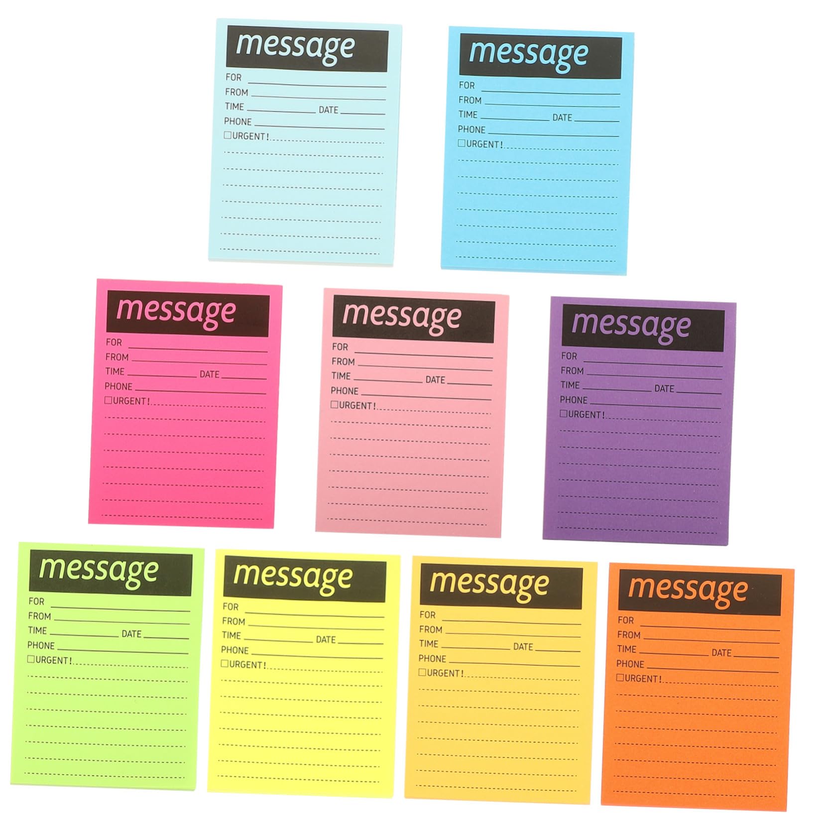 Angoily 5 Pezzi Blocco Note Memo Autoadesivo Colori Fluorescenti per Facile Usare e Portatile