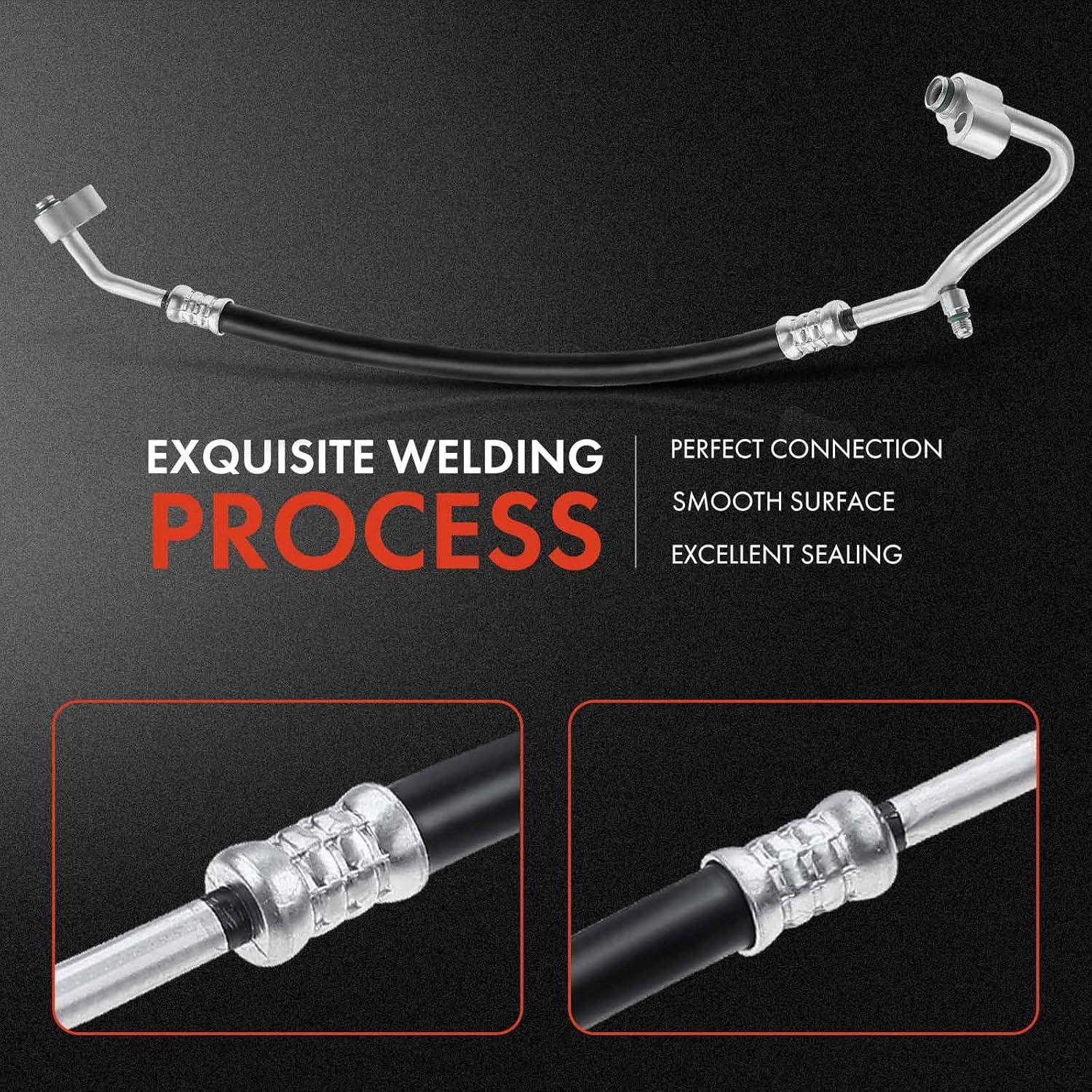 A-Premium A/C Discharge Line Hose Assembly Compatible with Mercedes-Benz ML320 1998-2001, ML430 2000-2001, 3.2L 4.3L, Petrol, Compressor to Condenser
