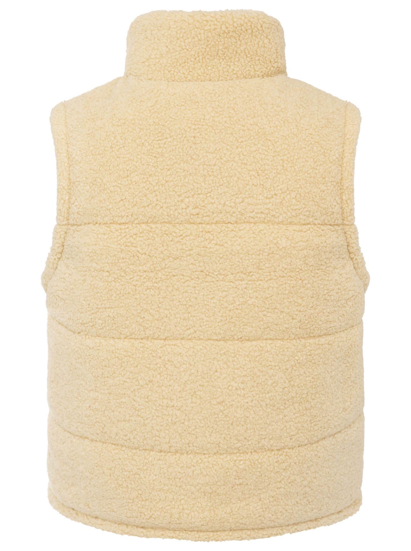 Zwillingsherz Weste Teddy Herz Patch taupe