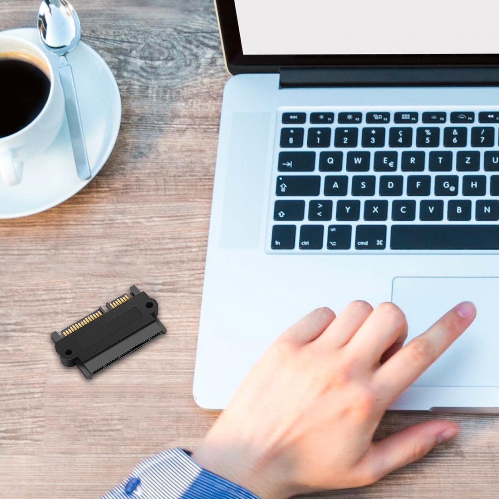 WUWAI SAS to SATA Adapter | SAS to SATA Adapter SFF-8482 | SAS Hard Disk Connected to Motherboard SATA Port Adapter 15PIN Power Port for Computer Accessories, Black