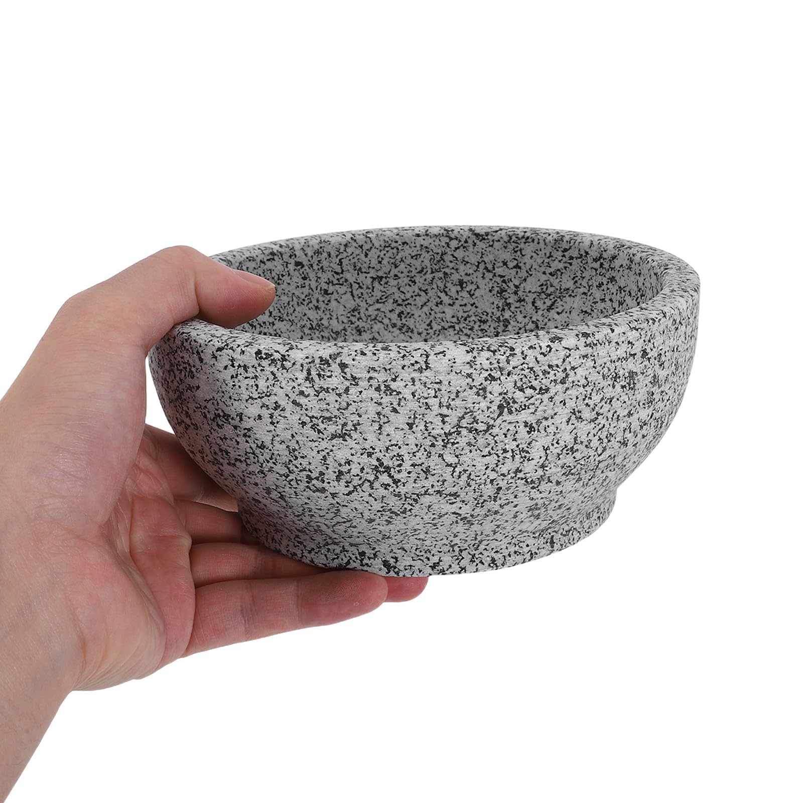 Sosoport Bol de Bibimbap Coréen en Pierre avec Couvercle et Plateau 16 CM