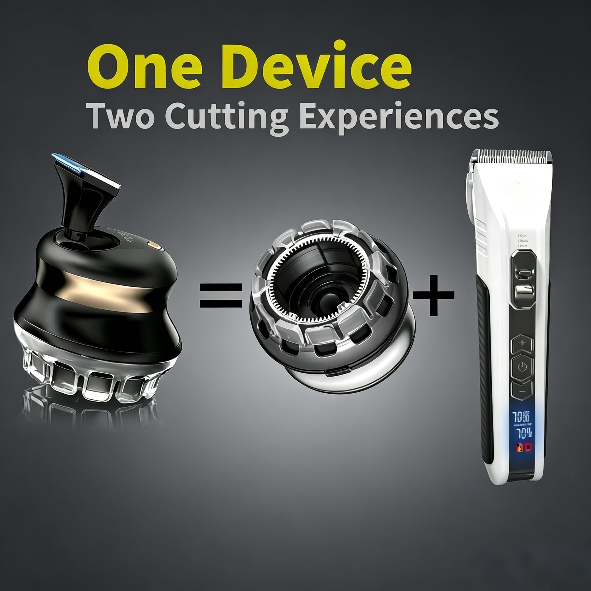 Moricsom Self Haircut Trimmer for Men, Black Cordless Hair Clipper
